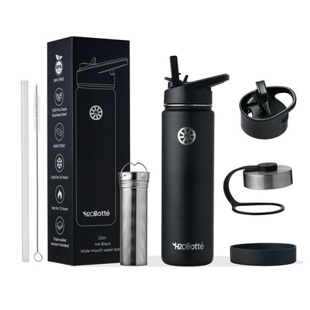 H2OBotté Stainless Steel Vacuum Insulated Water Bottle – Triple-Walled Functional Water Bottle Design – Pro-Grade Leakproof Stainless Steel Travel Flask – 24 hours Cold 12 hours (22 Oz Ink Black)
H2OBotté Stainless Steel Vacuum Insulated Water Bottle – Triple-Walled Functional Water Bottle Design – Pro-Grade Leakproof Stainless Steel Travel Flask – 24 hours Cold 12 hours (22 Oz Ink Black)