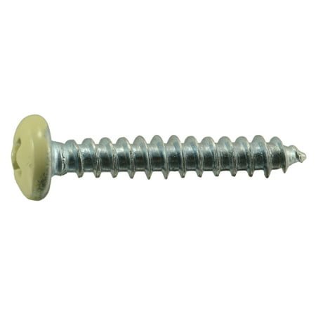 #8 x 1 Beige Painted Steel Phillips Pan Head Sheet Metal Screws