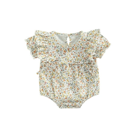 Sunisery Newborn Baby Girls Summer Ruffle Bodysuit Infant Floral Print Short Sleeve Romper One-piece Clothes 3-6 Months
Sunisery Newborn Baby Girls Summer Ruffle Bodysuit Infant Floral Print Short Sleeve Romper One-piece Clothes 3-6 Months