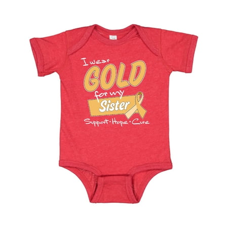 Inktastic I Wear Gold for My Sister-Support Hope Cure Gift Baby Boy or Baby Girl Bodysuit
Inktastic I Wear Gold for My Sister-Support Hope Cure Gift Baby Boy or Baby Girl Bodysuit