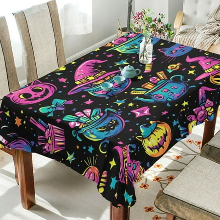 WOBOGO Cat Wtch Hat Black Pattern Square Tablecloth 60×60in Polyester Fabric Tablecloth Washable Dust Resistant Wrinkle Resistant
WOBOGO Cat Wtch Hat Black Pattern Square Tablecloth 60×60in Polyester Fabric Tablecloth Washable Dust Resistant Wrinkle Resistant