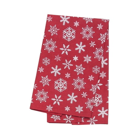 Snow Flurry Feed Sack Woven Kitchen Towel