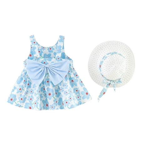 Rovga Dresses For Girls Toddler Girls Sleeveless Bowknot Dresses Floral Printed Princess Dress Hat Outfits Beautiful Clothing
Rovga Dresses For Girls Toddler Girls Sleeveless Bowknot Dresses Floral Printed Princess Dress Hat Outfits Beautiful Clothing