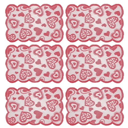 TINKSKY 6Pcs Heart Pattern Table Mats Valentine s Placemats Washable Table Mat for Home
TINKSKY 6Pcs Heart Pattern Table Mats Valentine s Placemats Washable Table Mat for Home