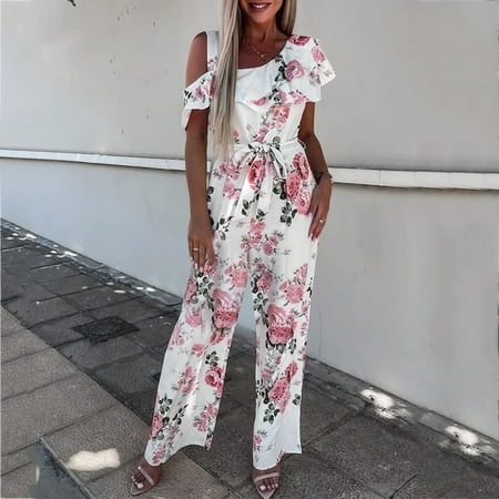 Quealent Bodysuit For Women Jumpsuit Women Loose Sleeveless Floral Print Rompers High Waist Long Jumpsuit White XL
Quealent Bodysuit For Women Jumpsuit Women Loose Sleeveless Floral Print Rompers High Waist Long Jumpsuit White XL