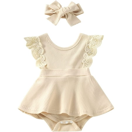 QWZNDZGR 2pcs Summer Baby Girls Romper Dress Headband Knitted Lace Fly Sleeve Solid Ruffles Jumpsuits Clothing
QWZNDZGR 2pcs Summer Baby Girls Romper Dress Headband Knitted Lace Fly Sleeve Solid Ruffles Jumpsuits Clothing