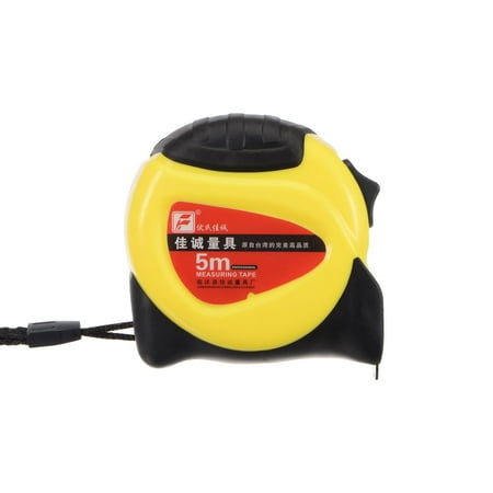 Uxcell 16Ft/5m Tape Measure 1Inch Wide Blade with White Coated Yellow Black