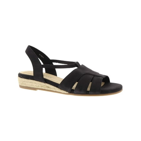 Easy Street Womens Yesenia Stretch Open Toe Wedge Sandals
