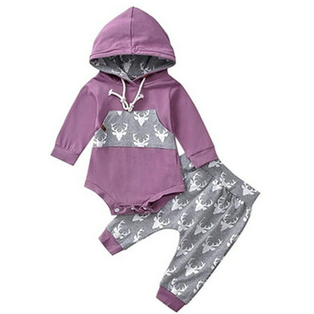 Sunisery Newborn Baby Boy Girl Long Sleeve Deer Romper Pullover Hooded Tops Pants 2Pcs Sweatshirt Outfits Set
Sunisery Newborn Baby Boy Girl Long Sleeve Deer Romper Pullover Hooded Tops Pants 2Pcs Sweatshirt Outfits Set