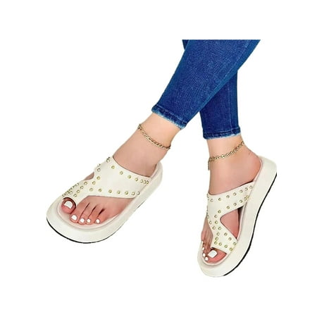 Colisha Women s Sandals Clip Toe Flip-flops Slip On Slippers Beach Lightweight Shoe Studded Casual Shoes White 8
Colisha Women s Sandals Clip Toe Flip-flops Slip On Slippers Beach Lightweight Shoe Studded Casual Shoes White 8