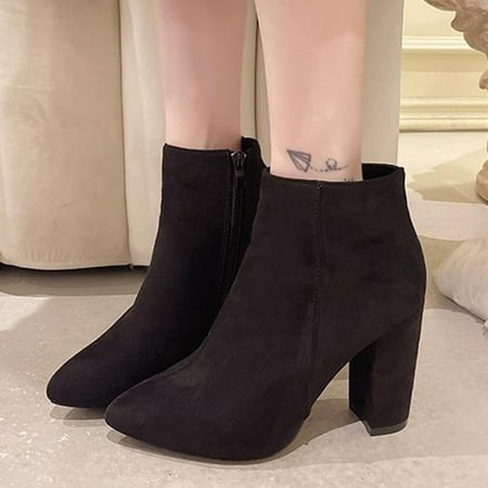 TALKVE Fashion Short Boots Women s Thick Heels Fashion Boots Short Slender Boots Fashion Pointed Suede
TALKVE Fashion Short Boots Women s Thick Heels Fashion Boots Short Slender Boots Fashion Pointed Suede