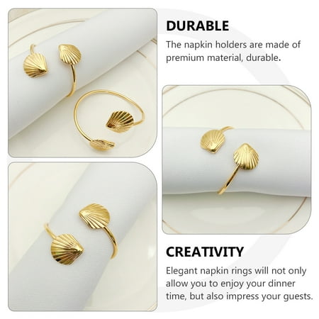 Decorative Napkin Buckles 12pcs Decorative Shell Design Napkin Buckles Napkin Holder Tableware Adornments
Decorative Napkin Buckles 12pcs Decorative Shell Design Napkin Buckles Napkin Holder Tableware Adornments
