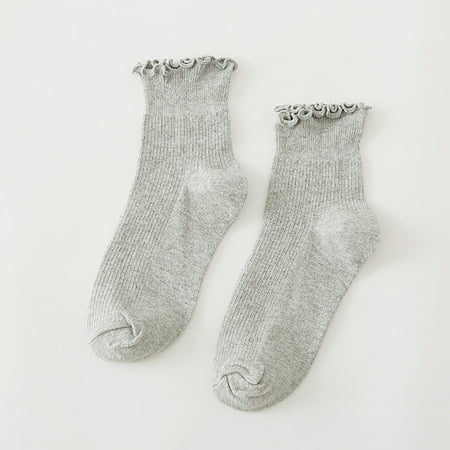 Womens Socks Ruffle Turn-Cuff Casual Ankle Socks Summer Cotton Knit Lettuce Low Cut/Crew /Dress Sock Light Gray
Womens Socks Ruffle Turn-Cuff Casual Ankle Socks Summer Cotton Knit Lettuce Low Cut/Crew /Dress Sock Light Gray