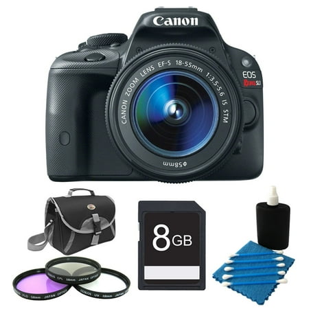 Canon EOS Rebel SL1 SLR Digital Camera EF-S 18-55mm 8GB Bundle Pro Bundle With Cae, Filters And More