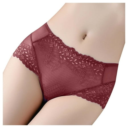 YUEHAO Womens Underwear Lace Panties Women Panties High Waist Plus Size Female Sexy Underwear Butt Lift Lingerie Seamless Briefs Underpants Breech (Wine)
YUEHAO Womens Underwear Lace Panties Women Panties High Waist Plus Size Female Sexy Underwear Butt Lift Lingerie Seamless Briefs Underpants Breech (Wine)