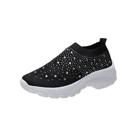 Ymiytan Ladies Sneakers Mesh Walking Shoes Knit Upper Running Shoe Sports Lightweight Comfort Slip On Black 6.5
Ymiytan Ladies Sneakers Mesh Walking Shoes Knit Upper Running Shoe Sports Lightweight Comfort Slip On Black 6.5