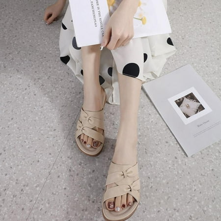 Tdoqot Wedge Sandals for Women- Casual Summer Comfy Womens Sandals Beige Size 6
Tdoqot Wedge Sandals for Women- Casual Summer Comfy Womens Sandals Beige Size 6