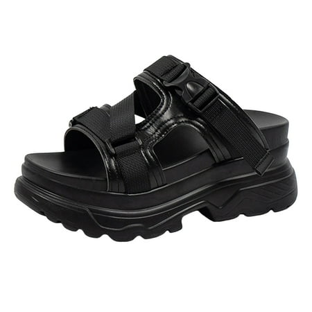 QYZEU Women Sandals Comfortable Thick Sole Flat Sandals Open Toe Casual Sandals Wedge Heel Outdoor Beach Sandals Hiking Breathable Lightweight Sandals Black 37
QYZEU Women Sandals Comfortable Thick Sole Flat Sandals Open Toe Casual Sandals Wedge Heel Outdoor Beach Sandals Hiking Breathable Lightweight Sandals Black 37