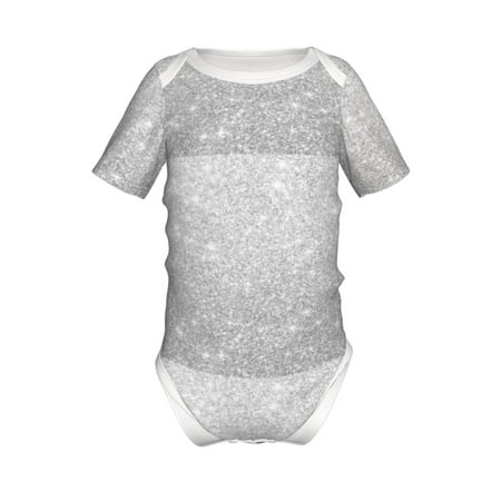 Lukts Silver Glitter Print Baby Short Sleeve Romper Onesie for Newborn Baby Boys and Girls-18 Months
Lukts Silver Glitter Print Baby Short Sleeve Romper Onesie for Newborn Baby Boys and Girls-18 Months