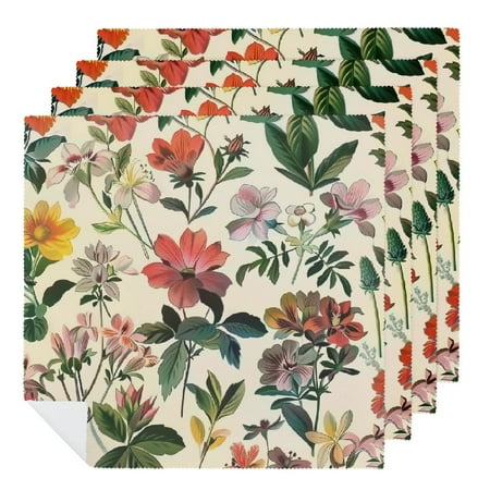 Facannap Flower Pattern Leaves Cloth Napkins Polyester Reusable Machine Washable Fabric for Events Home Decor 4 PCS
Facannap Flower Pattern Leaves Cloth Napkins Polyester Reusable Machine Washable Fabric for Events Home Decor 4 PCS