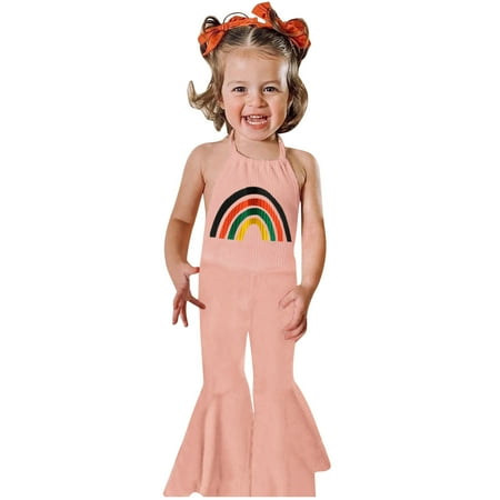Girls Solid Bodysuit Sunsuit Toddler Kids Baby Girls Summer Lovely Jumpsuits Pants Rainbow Ribbed Sleeveless Halter Strap Backless Flare Pants
Girls Solid Bodysuit Sunsuit Toddler Kids Baby Girls Summer Lovely Jumpsuits Pants Rainbow Ribbed Sleeveless Halter Strap Backless Flare Pants