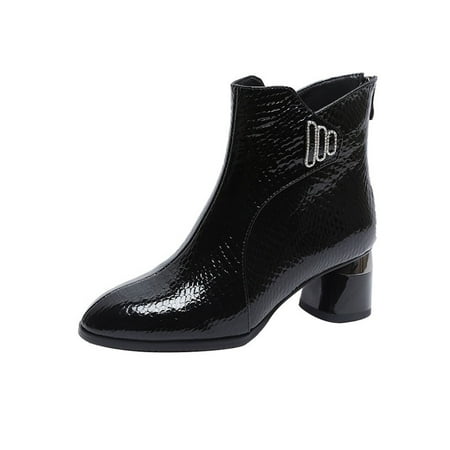 KBKYBUYZ New Autumn And Winter Fashion Patent Leather Thick-heeled High-heeled Ankle Boots
KBKYBUYZ New Autumn And Winter Fashion Patent Leather Thick-heeled High-heeled Ankle Boots