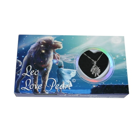 Zodiac Signs Love Wish Pearl Kit Cultured Pearl Necklace Set with Stainless Steel Chain 16", Leo