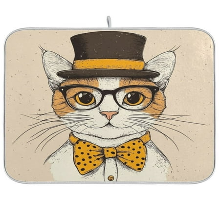 Dish Drying Mat 18 x 24 Highly Absorbent Microfiber for Dishes Utensils Big Orange Cat
Dish Drying Mat 18 x 24 Highly Absorbent Microfiber for Dishes Utensils Big Orange Cat