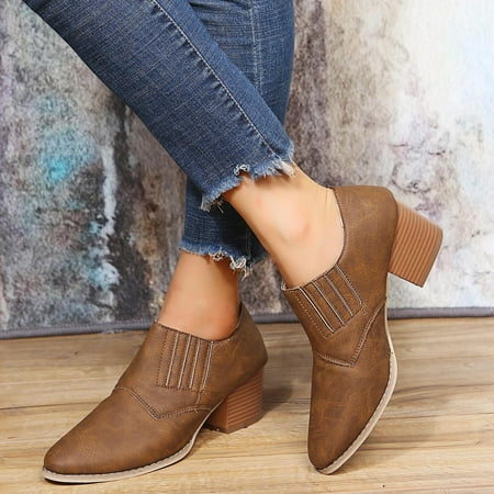 Cathalem Womens Winter Boots Wide Width Round Women Booties Color Shoes Non Slip Slip On Toe Solid Womens Boots with Heel Lace up Brown 7
Cathalem Womens Winter Boots Wide Width Round Women Booties Color Shoes Non Slip Slip On Toe Solid Womens Boots with Heel Lace up Brown 7