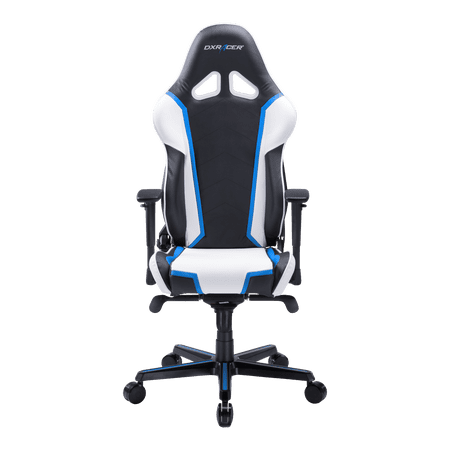 DXRacer Racing Series Black, White and Blue - OH/RH110/NWB - Ergonomic, High Back, Reclining, Gaming \ E-Sports \ Office Chair