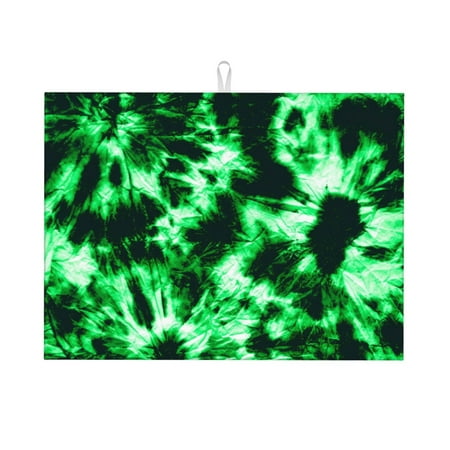 Dish Drying Mat Green Tie Dye Absorbent Microfiber Kitchen Mat Heat Resistant Drying Mat Kitchen Counter for Dishes Utensils Pots Pans Drainer Mats 18x24in
Dish Drying Mat Green Tie Dye Absorbent Microfiber Kitchen Mat Heat Resistant Drying Mat Kitchen Counter for Dishes Utensils Pots Pans Drainer Mats 18x24in
