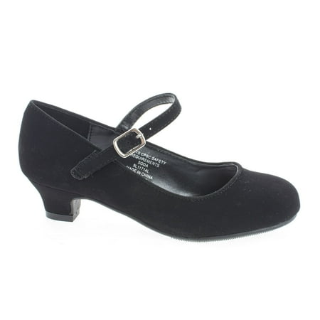 SolarIIS by Soda, Children's Girl Round Toe Mary Jane Heel Dress Pumps