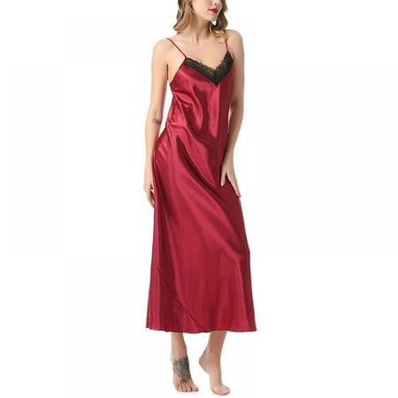 Monfince Women Satin Long Nightgowns Silk Lace Chemise Sleepshirt Cami Sleeveless Full Slip Nightdress
Monfince Women Satin Long Nightgowns Silk Lace Chemise Sleepshirt Cami Sleeveless Full Slip Nightdress
