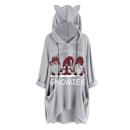 Lastesso Women Pajama Christmas Hoodies Cat Ears Long Sleeve Shirt Santa Print Tops Pullover Tunic Tops
Lastesso Women Pajama Christmas Hoodies Cat Ears Long Sleeve Shirt Santa Print Tops Pullover Tunic Tops