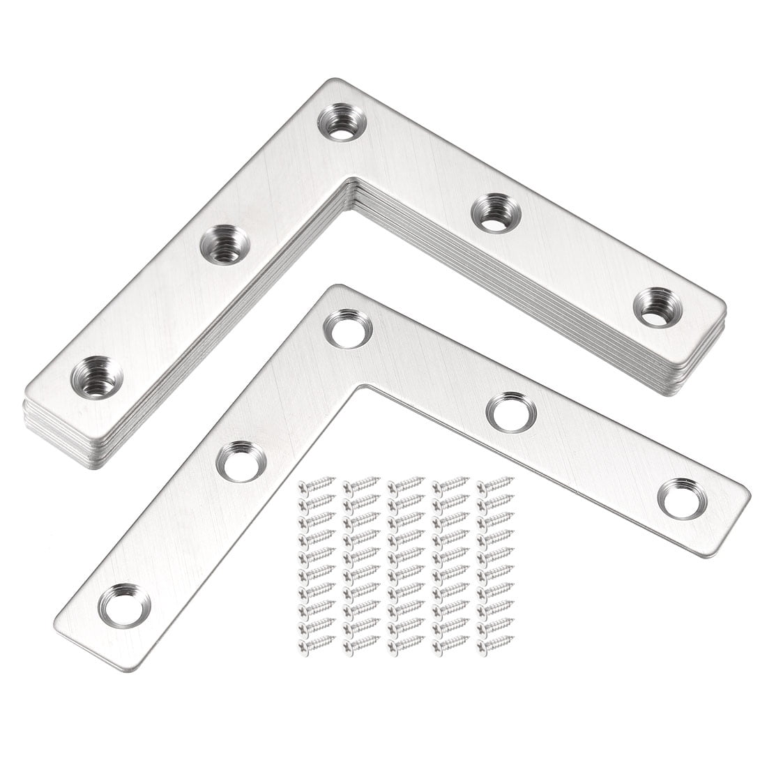 Uxcell Stainless Steel Flat Angle Bracket Plate Mmx Mm With Screws