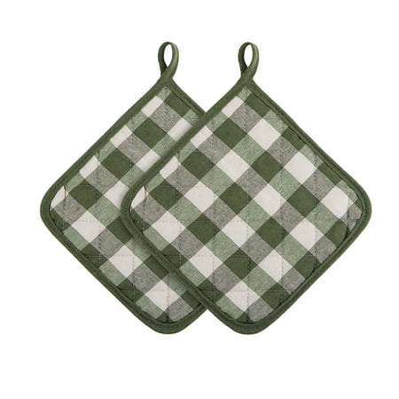 PowerSellerUSA Buffalo Kitchen Accessories 2-Pack Pot Holder Plaid Set Durable Heat Resistant Hot BBQ Pads for Pots Pans Durable & Machine Washable Fabric 8 x 8 Green
PowerSellerUSA Buffalo Kitchen Accessories 2-Pack Pot Holder Plaid Set Durable Heat Resistant Hot BBQ Pads for Pots Pans Durable & Machine Washable Fabric 8 x 8 Green