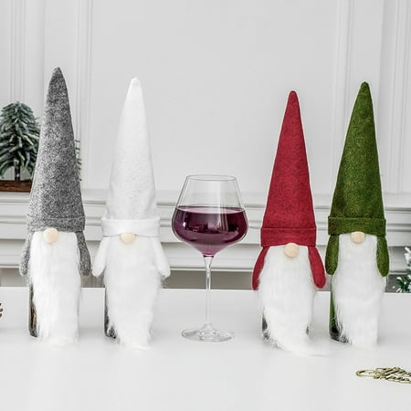 Naturegr 4 Pcs Wine Bottle Cover Delicate Reusable Anti-fade Fine Workmanship Adorable Holiday Gifts Universal Christmas Gnome Dwarf Wine Bottle Gift Bag Party Supplies
Naturegr 4 Pcs Wine Bottle Cover Delicate Reusable Anti-fade Fine Workmanship Adorable Holiday Gifts Universal Christmas Gnome Dwarf Wine Bottle Gift Bag Party Supplies