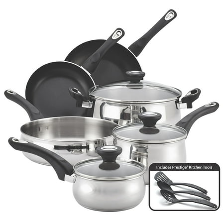 Farberware 12-piece Cookware Set - 1 Quart Saucepan, 2 Quart Saucepan, 3 Quart Saute, 1.25 Gal Dutch Oven, 8\