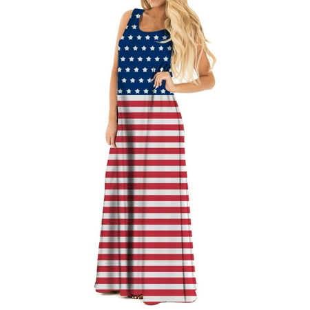 Hvyesh Women s Sundresses 2023 Casual Loose Fit Maxi Dress USA Flag Pattern Round Neck Dresses Sleeveless Lightweight Vacation Dress Red
Hvyesh Women s Sundresses 2023 Casual Loose Fit Maxi Dress USA Flag Pattern Round Neck Dresses Sleeveless Lightweight Vacation Dress Red