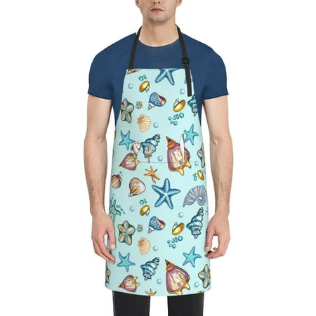 Adobk Aprons Adjustable Bib Aprons with 2 Pockets Cooking Kitchen Chef Apron for Women and Men-Men-Sea Shells 2
Adobk Aprons Adjustable Bib Aprons with 2 Pockets Cooking Kitchen Chef Apron for Women and Men-Men-Sea Shells 2