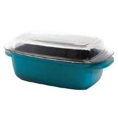 Gibson Cookware - 6.2 Quart Roaster Pan, Lid - Cast Aluminium, Glass Lid - Cooking, Roasting - Turquoise - 1 Piece (s) (98267-02)