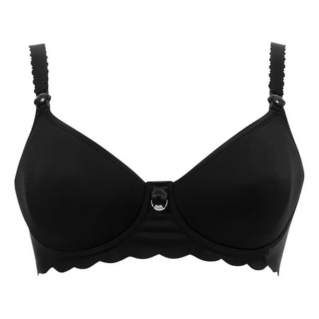 Cache Coeur Womens Diamond Underwire Maternity and Nursing Bra 38D Black