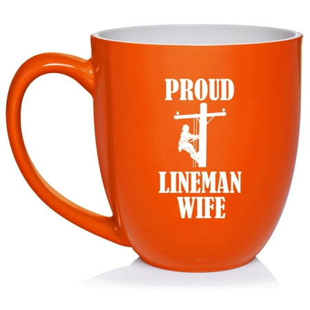 Proud Lineman Wife Ceramic Coffee Mug Tea Cup Gift for Her Friend Coworker Wife (16oz Orange)
Proud Lineman Wife Ceramic Coffee Mug Tea Cup Gift for Her Friend Coworker Wife (16oz Orange)