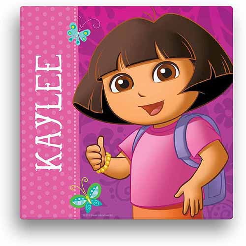 Personalized Dora the Explorer 12" x 12" Canvas Wall Art