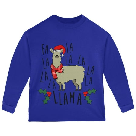 Christmas Fa La Llama Toddler Long Sleeve T Shirt