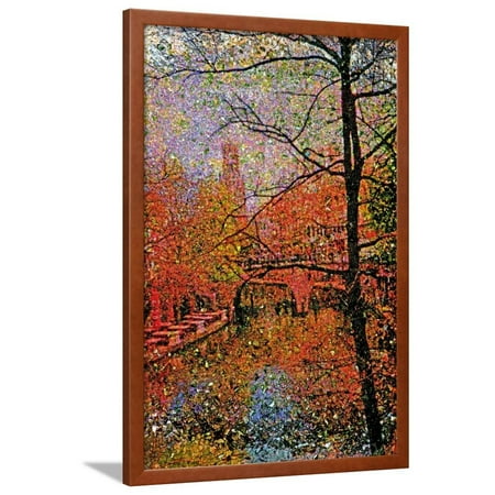Tree and Canal Framed Print Wall Art