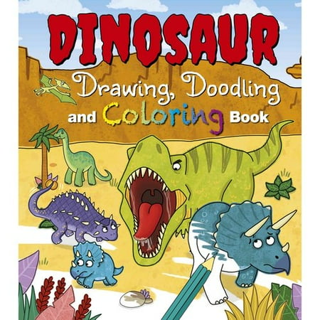Dinosaur Drawing, Doodling and Coloring Book