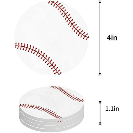 KXMDXA Baseball Set of 6 Round Coaster for Drinks Absorbent Ceramic Stone Coasters Cup Mat with Cork Base for Home Kitchen Room Coffee Table Bar Decor
KXMDXA Baseball Set of 6 Round Coaster for Drinks Absorbent Ceramic Stone Coasters Cup Mat with Cork Base for Home Kitchen Room Coffee Table Bar Decor