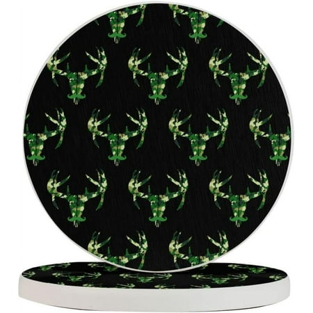 Set of 2 Round Coasters Camouflage-Camo-Deer-Skull-Hunting for Drinks 4 Inch Ceramic Cups Place Mats Home Decor
Set of 2 Round Coasters Camouflage-Camo-Deer-Skull-Hunting for Drinks 4 Inch Ceramic Cups Place Mats Home Decor