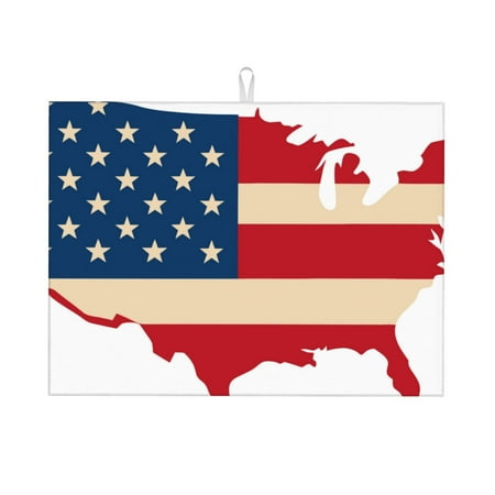Tebeau American Flag Map Print Dish Drying Mat for Kitchen Counter Dish Drying Pad with Non-slip Rubber Backed Hide Stain Anti Absorbent for Kitchen Counter Drying Mat
Tebeau American Flag Map Print Dish Drying Mat for Kitchen Counter Dish Drying Pad with Non-slip Rubber Backed Hide Stain Anti Absorbent for Kitchen Counter Drying Mat